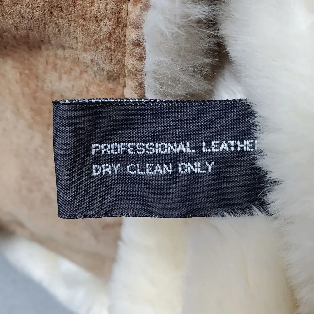 Cooper Collection Coat Womens‎ Medium Multi Genuine Leather Suede Toggle Button - Picture 7 of 8